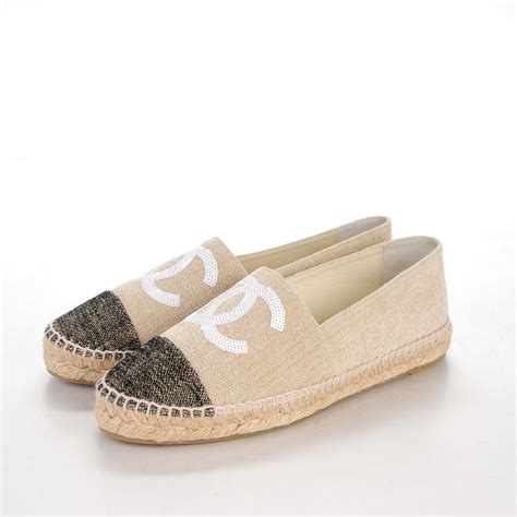 prix espadrille chanel en toile|authentic chanel espadrilles.